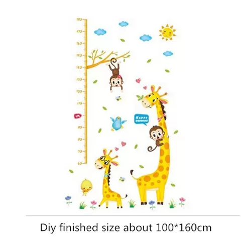 Generic Dual Giraffe Monkeys Height Measuring Chart - image 6