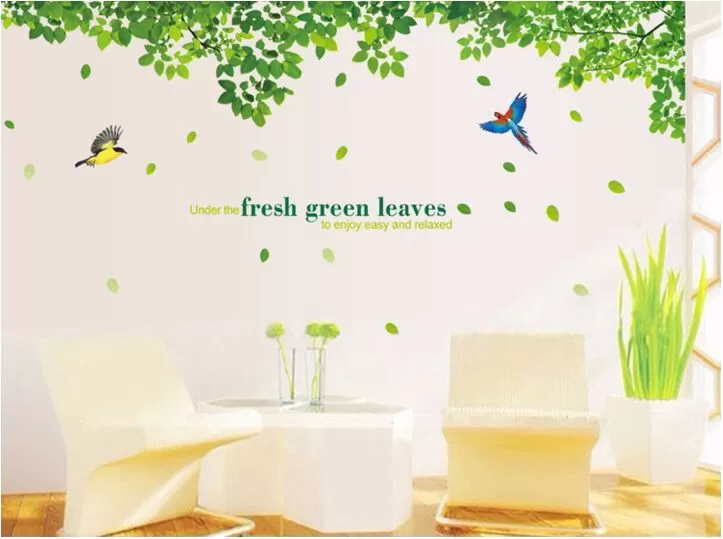 Generic Fresh Green Leaves Wall Stickers - image 2