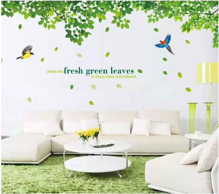 Generic Fresh Green Leaves Wall Stickers - image 4