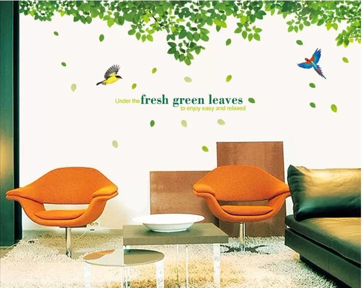 Generic Fresh Green Leaves Wall Stickers - image 5