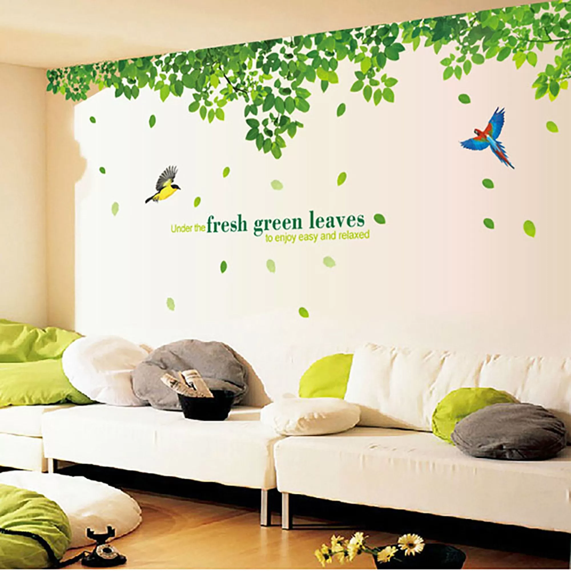 Generic Fresh Green Leaves Wall Stickers - image 7