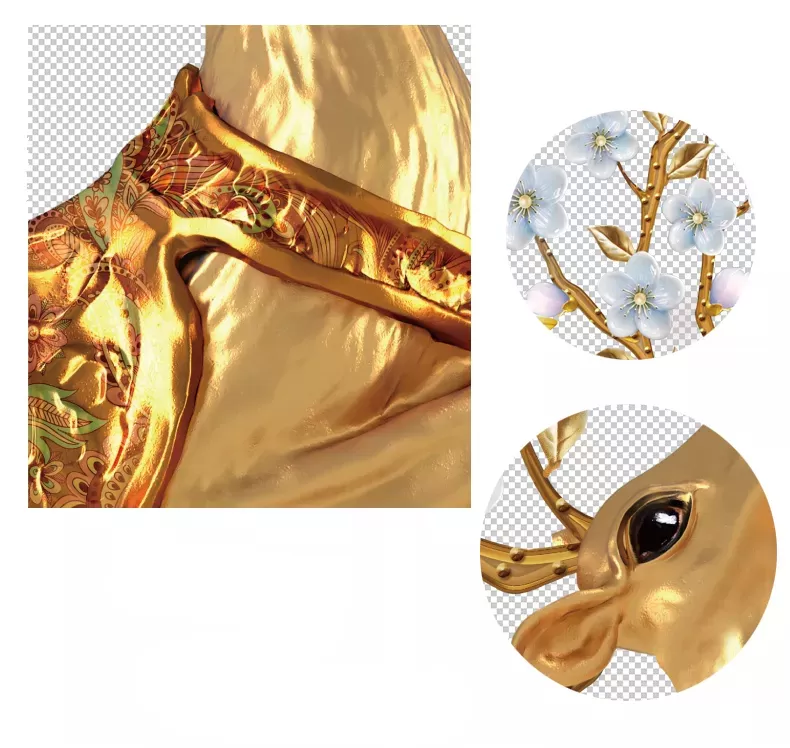 Gold Deer Wall Decoration Stickers Room Wallpaper Decal - image 8