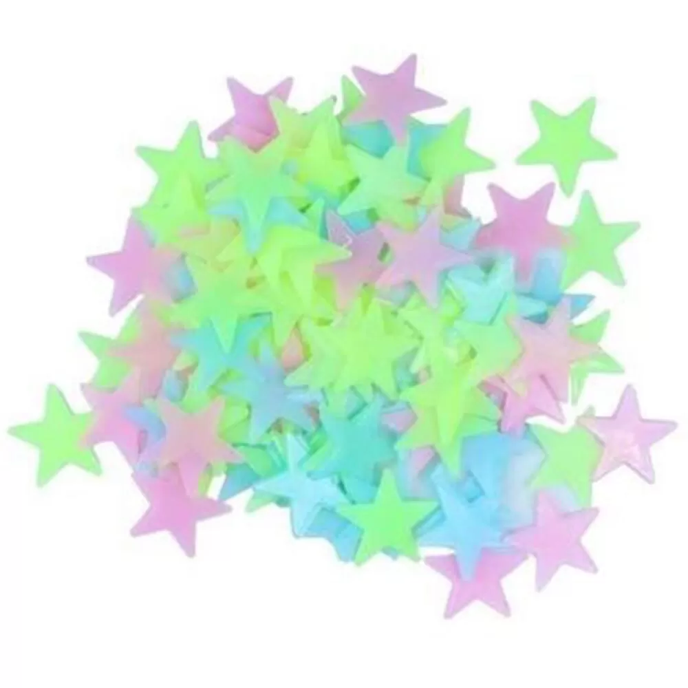 Generic 3D Light Emitting Star Stickers 100 Pcs Radium Stars