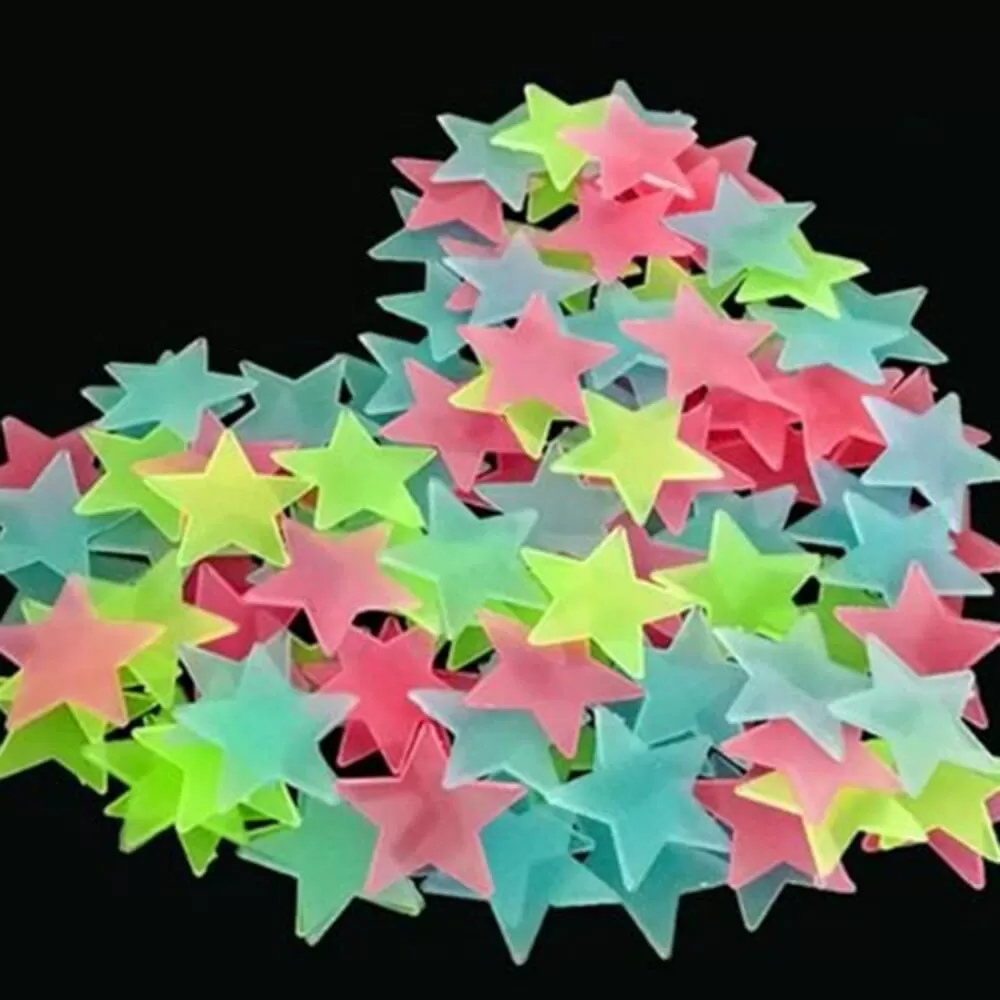 Radium 90 Pieces Stars Stickers Glow in Dark