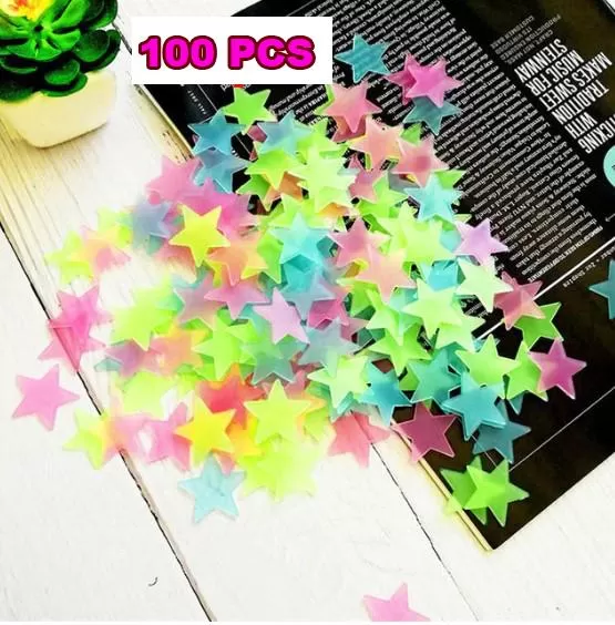 Radium 90 Pieces Stars Stickers Glow in Dark - image 3