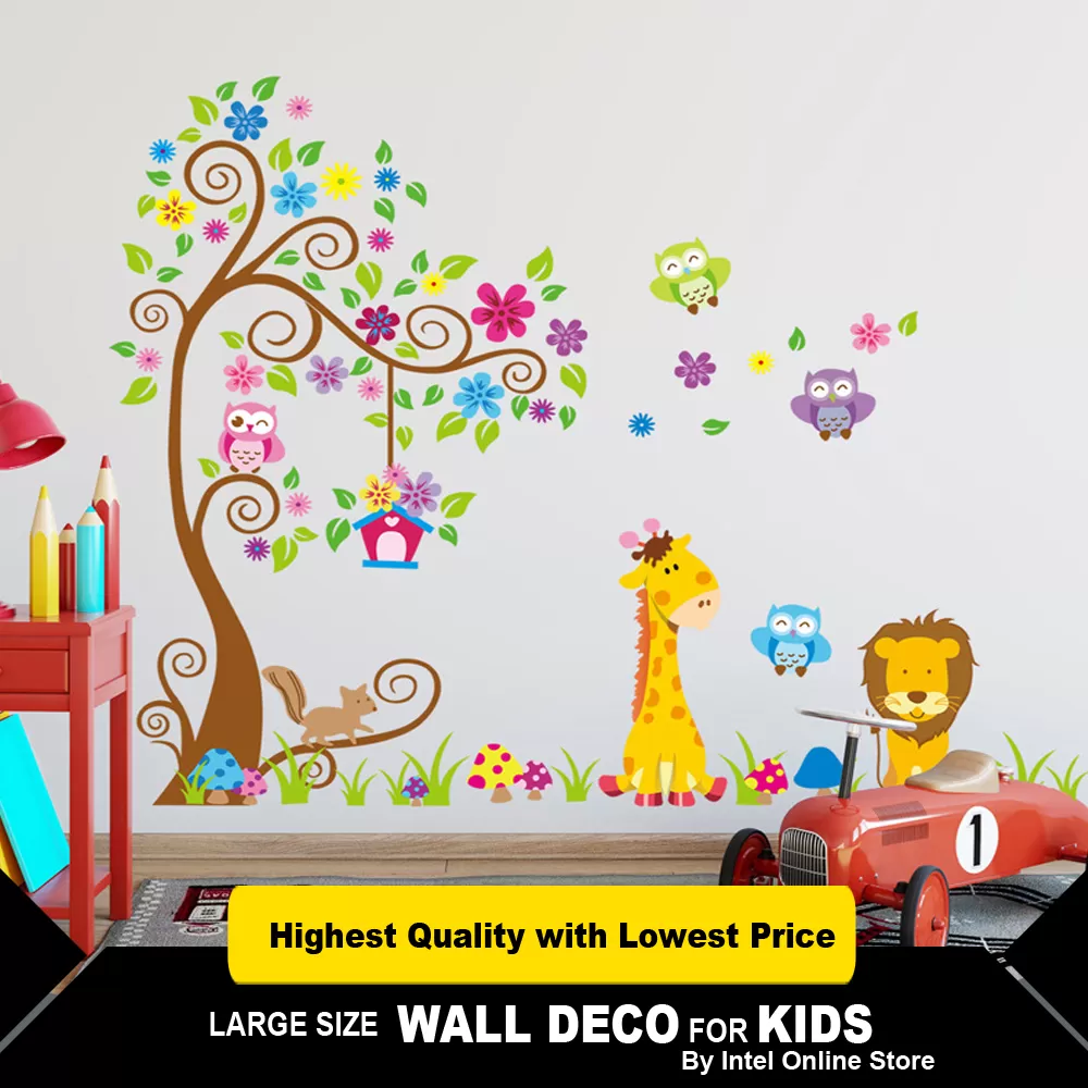 Lion Friends Giraffe Kids Wall Sticker