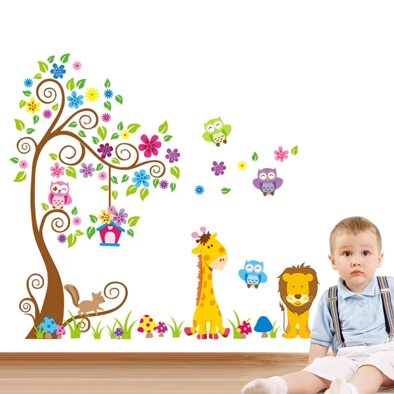 Lion Friends Giraffe Kids Wall Sticker - image 3