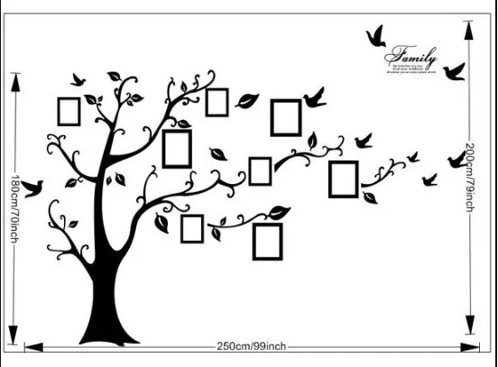 Memory of Love Family Photo Album Frame Tree Wall Sticker - image 3