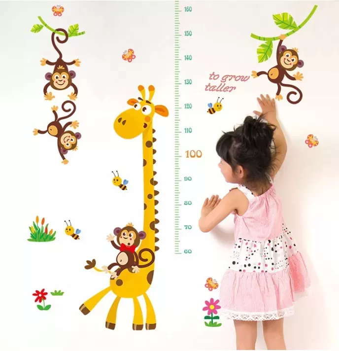 Generic One Giraffe with Monkeys Height Measuring Chart - image 2