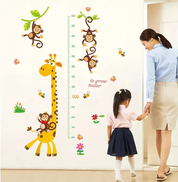 Generic One Giraffe with Monkeys Height Measuring Chart - image 5