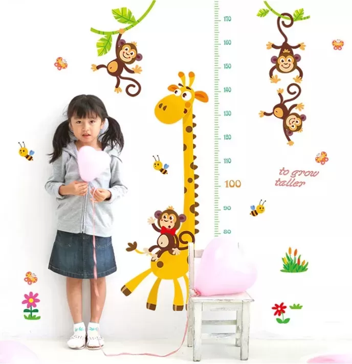 Generic One Giraffe with Monkeys Height Measuring Chart - image 6
