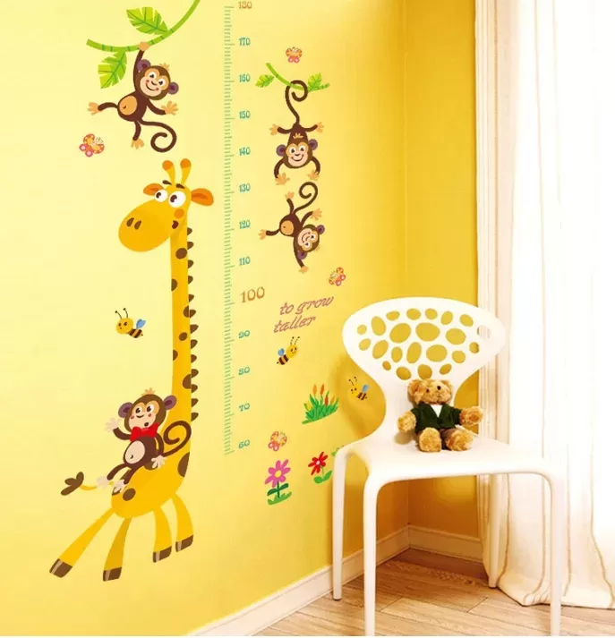 Generic One Giraffe with Monkeys Height Measuring Chart - image 7