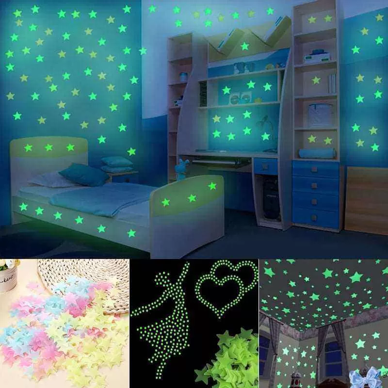 Radium Star Pieces Stickers Glow in Dark Toys - image 3