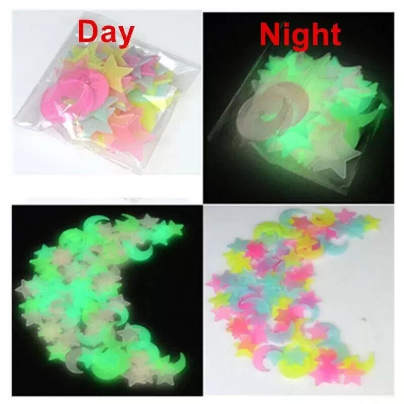 Radium Star Pieces Stickers Glow in Dark Toys - image 4