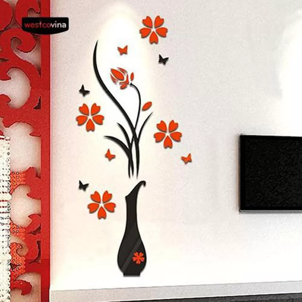 Generic 3D Flower Decal Vinyl Decor Art Wall Sticker