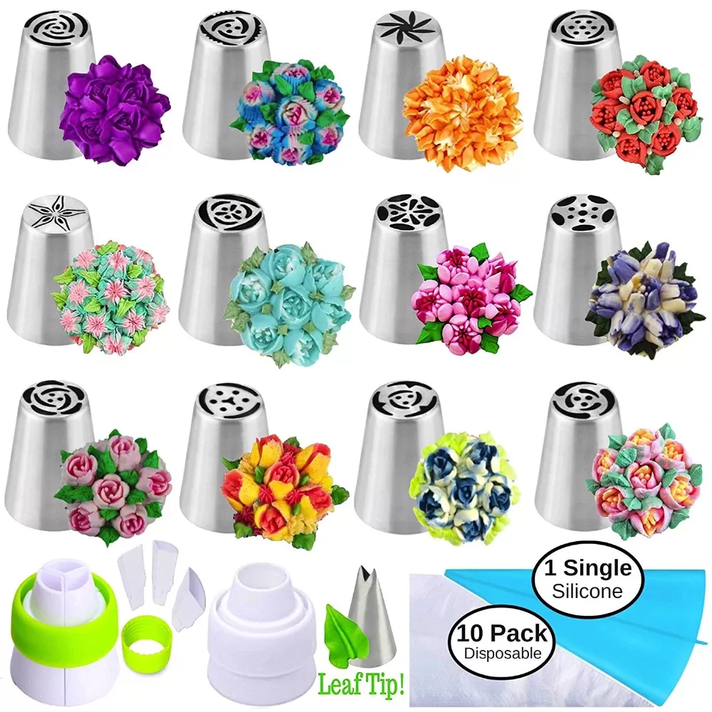 Generic Piping Tips Set Cake Cupcake Icing Decorating - image 2