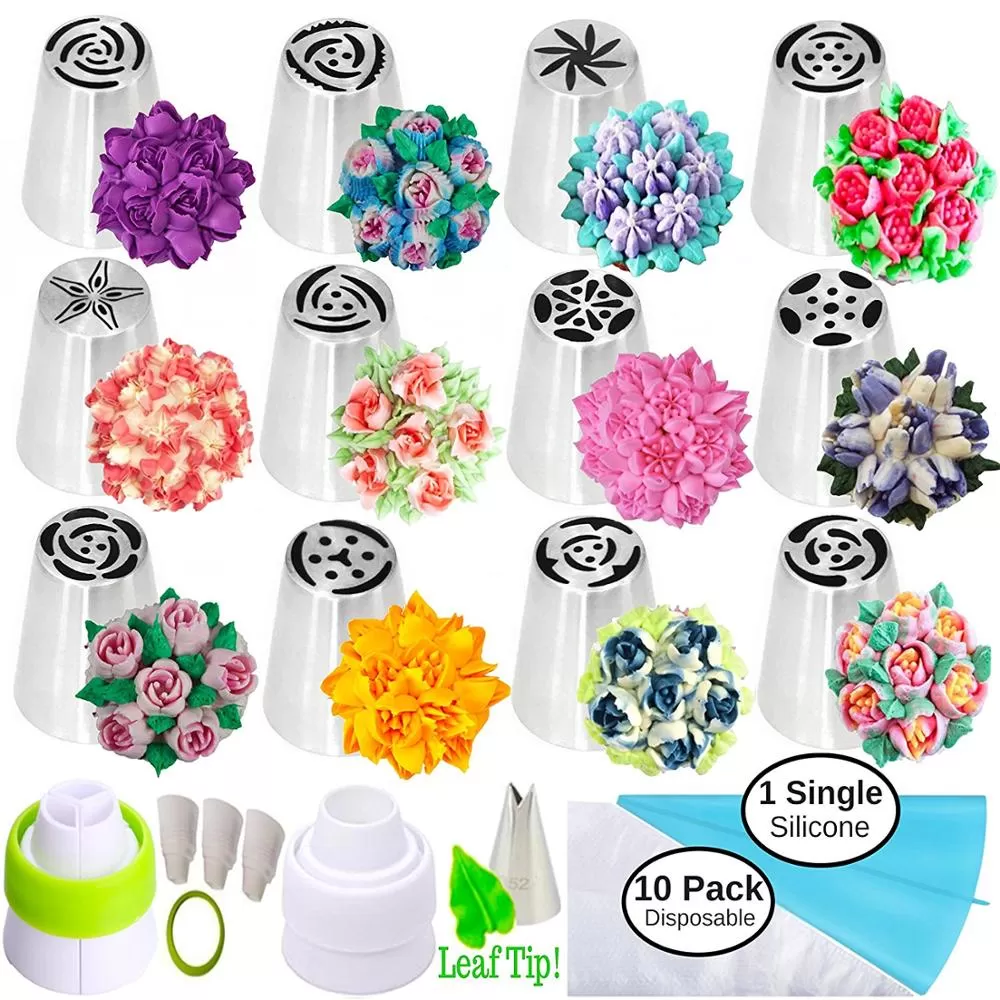 Generic Piping Tips Set Cake Cupcake Icing Decorating - image 4