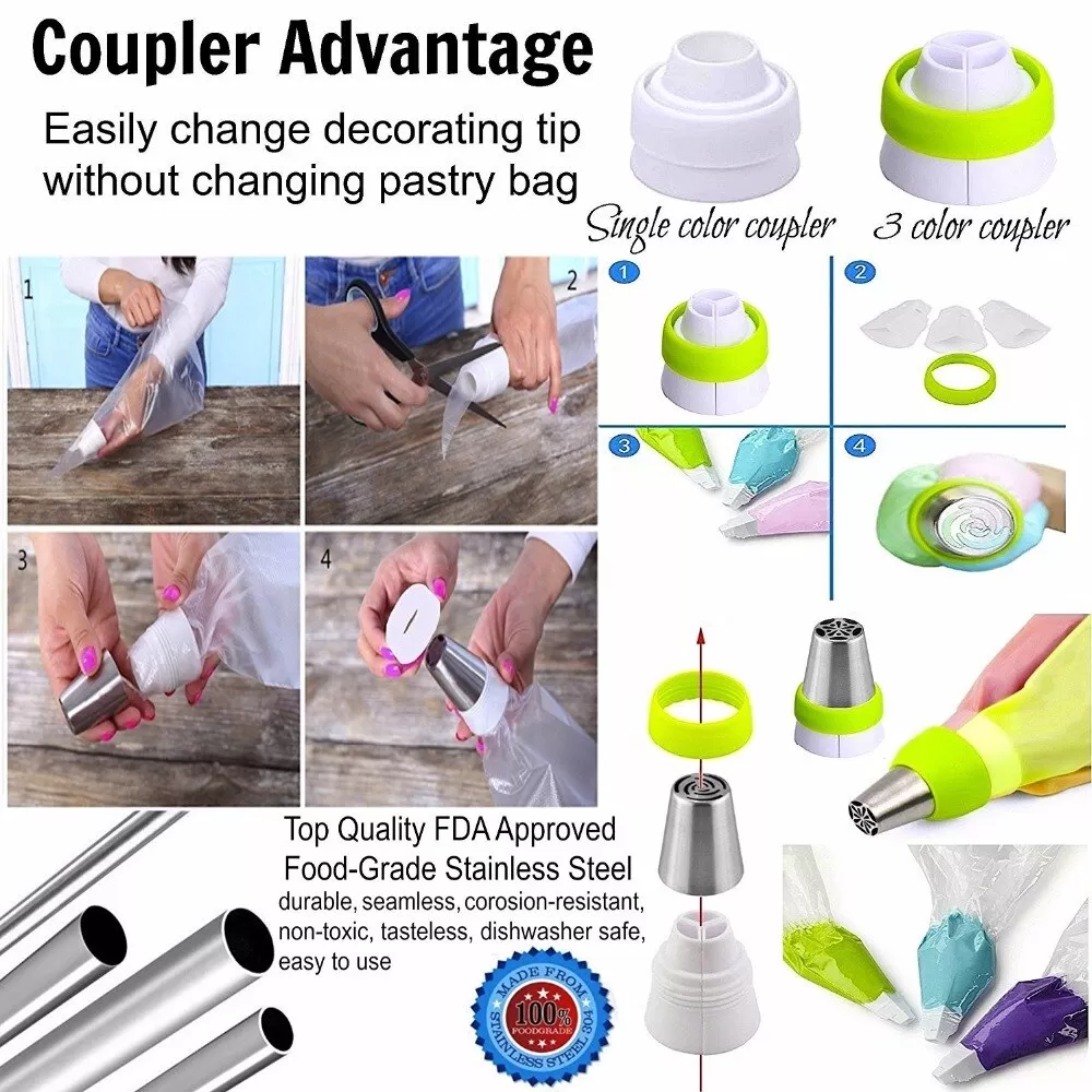 Generic Piping Tips Set Cake Cupcake Icing Decorating - image 5