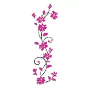 Generic 3D Flower Tree Wall Decoration Sticker - Pink