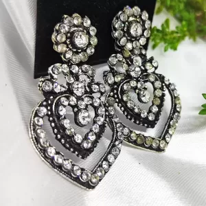 Generic Stainless Steel Couple Bangle & Earrings Set