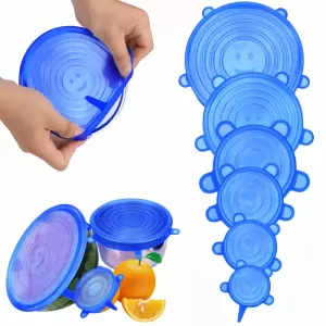 Reusable Super Stretch Silicone Lids 6 Pack