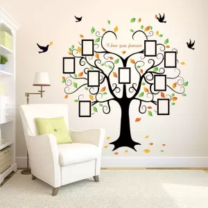 Generic Family Photo Album Frame Tree Butterfly Wall Sticker