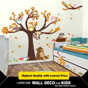 Generic Animal Tree Cartoon Animals Wall Sticker