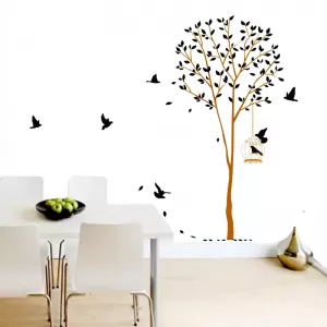 Generic Animal Tree Cartoon Animals Tree Bridge Wall Sticker