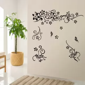 Generic Butterfly Flowers Sticker Room Decor