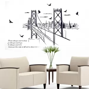 Generic Home Decoration Animals Tree Bridge Black