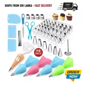 Generic 72-Piece Cake Decorating Kit Supplies Set