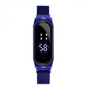 Generic Sports Watch Blue LED Digital Magnetic Band