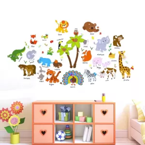 Generic Tree Bridge Cartoon Animal Wall Decal