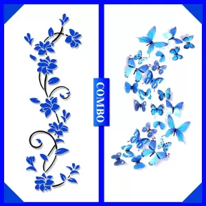 Generic 24 Pieces 3D Butterfly Flower Vase Combo