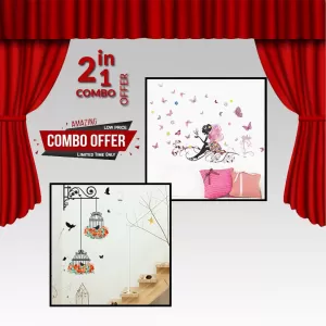 Generic Flower Birdcage Wall Sticker Decal