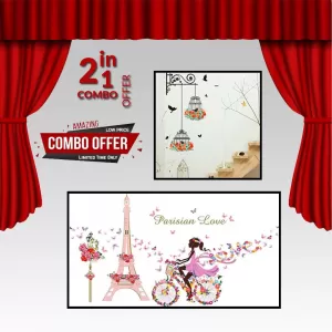 Generic Flower Birdcage Wall Sticker Decal