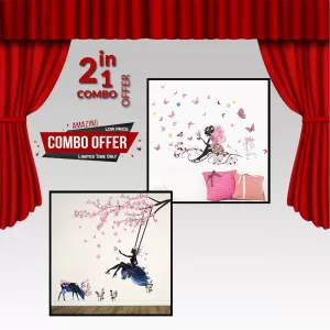 Generic Colorful Flower Birdcage Wall Sticker Decal