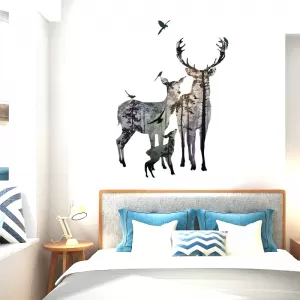 Generic Animal Tree Bridge Kids Room Decor Wall Stickers