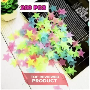 Radium Stickers 200 Pcs Glow in Dark Stars