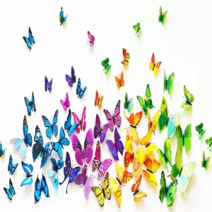 Generic 72 3D Butterfly Wall Stickers