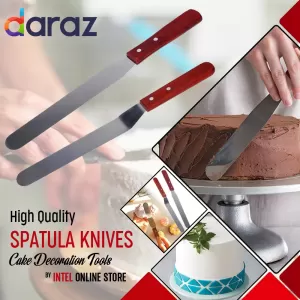 Generic 10 Inch Stainless Steel Butter Cake Spatula Straight & Angle