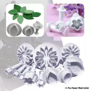 Fondant Cake Cookie Plunger Cutter 11-Piece Set