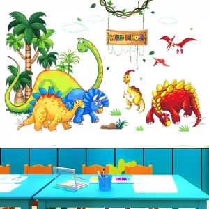 Generic Wild Dinosaurs Animal Tree Cartoon Wall Stickers