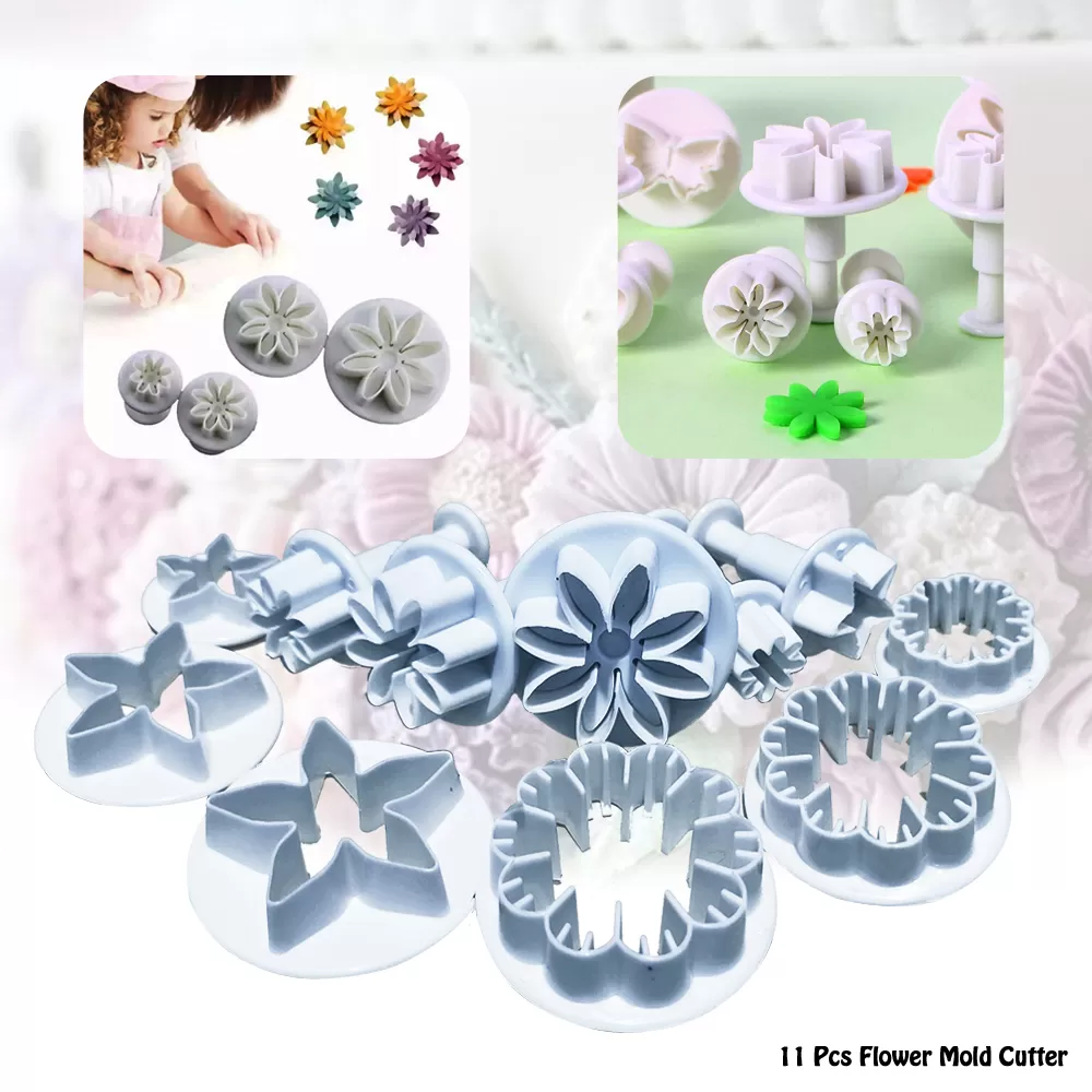 Generic 11Pcs Fondant Cake Cutter Sugar Craft Decorating