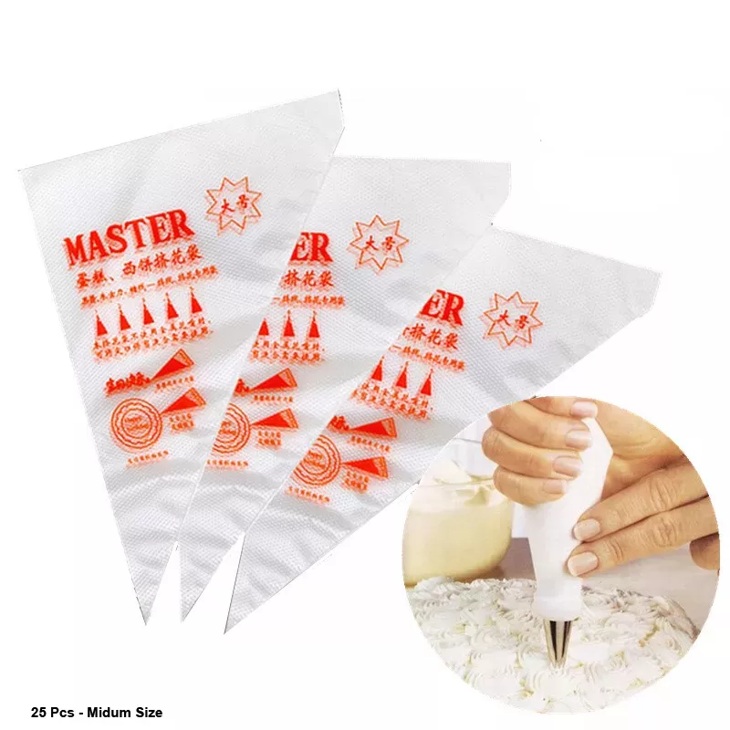 Disposable Piping Bags Cake Icing - 50 pcs White - image 2