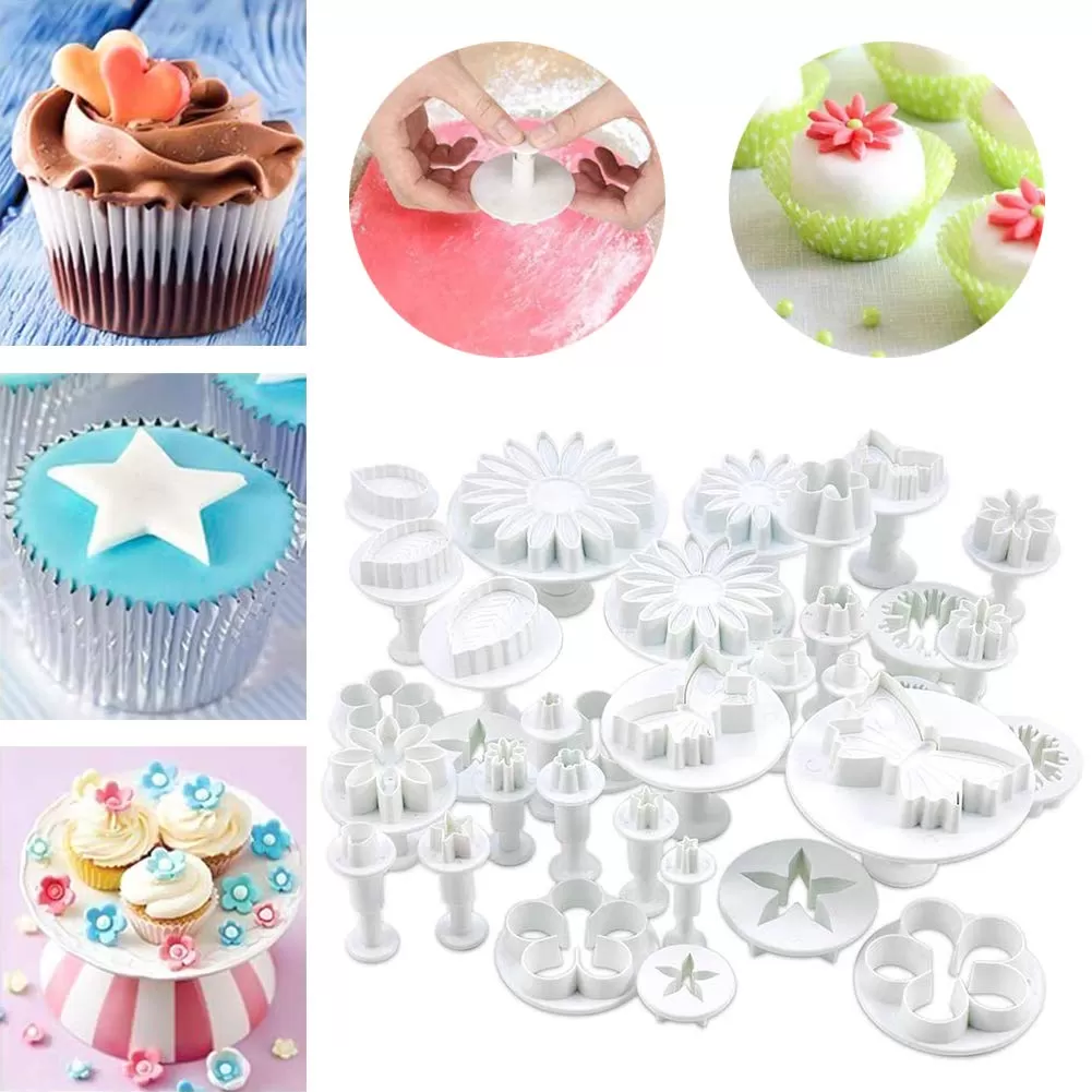 Generic 33 Pcs Fondant Cake Cookie Plunger Cutter Sugar Craft Tool - image 5