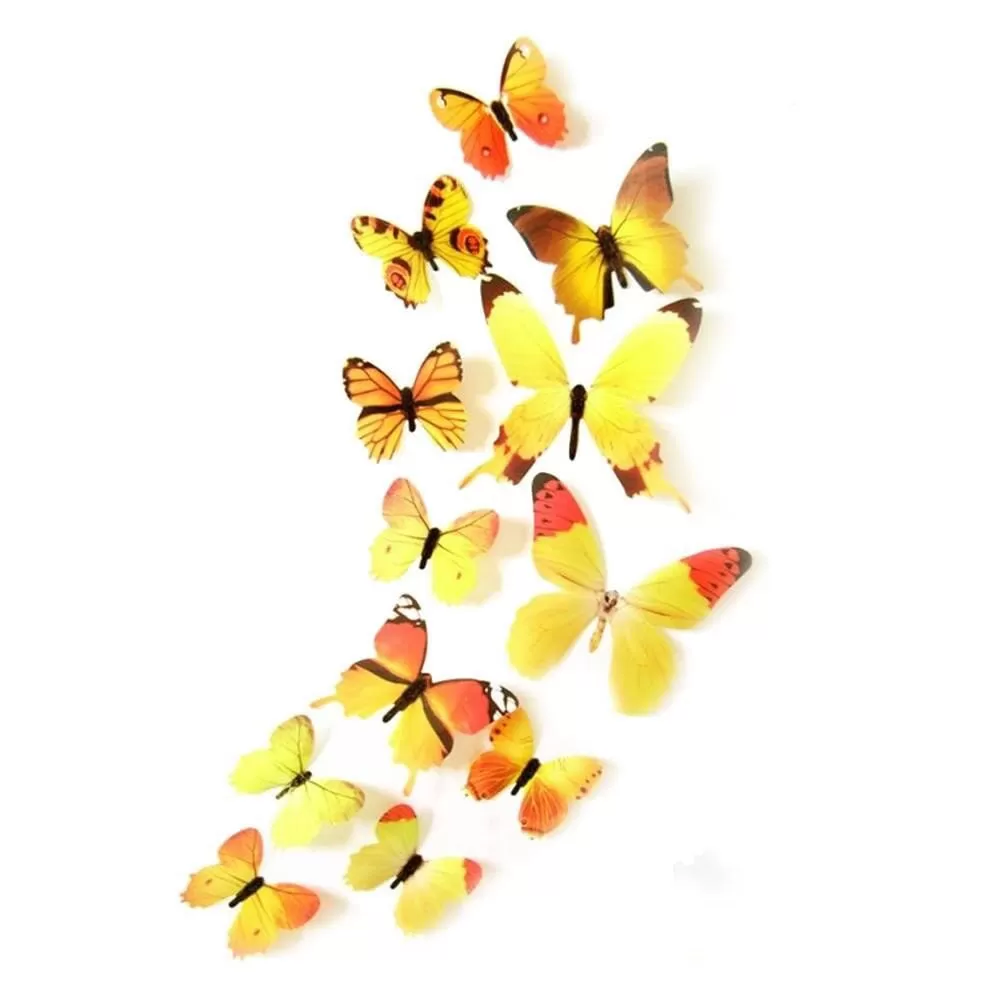 Generic 3D Butterfly Wall Art Multi Color