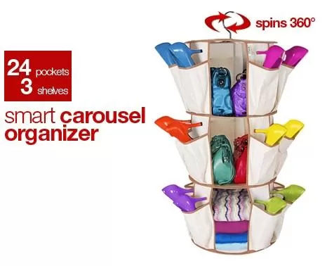 Generic Smart Carousel Organizer 3-Tiers White - image 2
