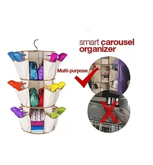 Generic Smart Carousel Organizer 3-Tiers White - image 3