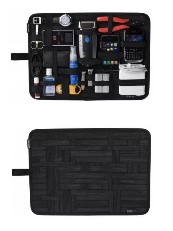 Generic Grid-IT Organiser Black Mobile Accessories Storage